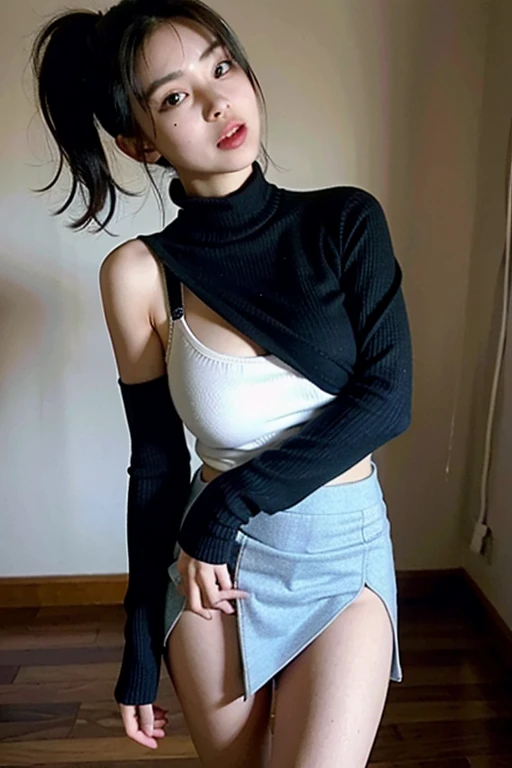 solo , 1girl , Thai girl , dress hip hop styes , mid breast ,