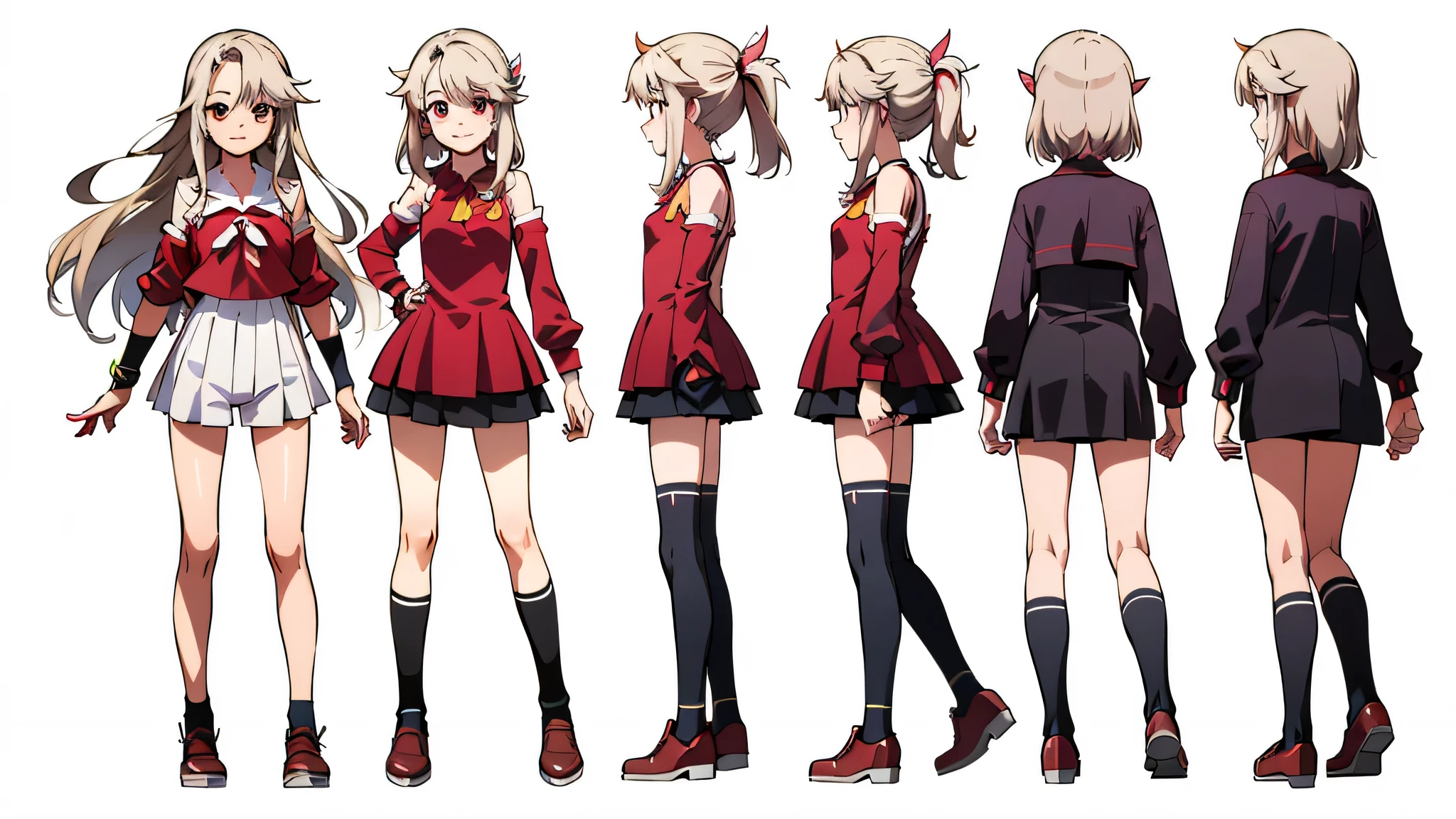 anime girl full body standing