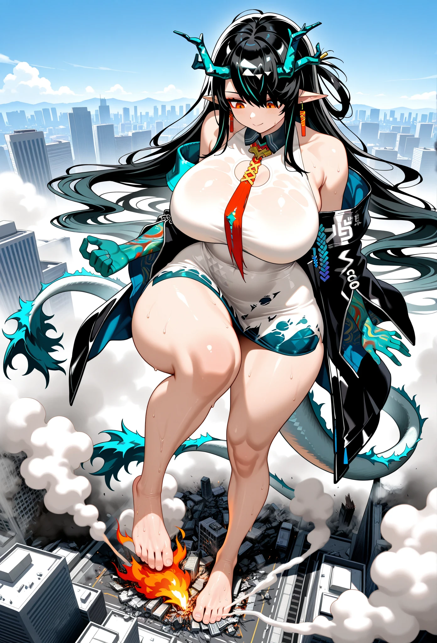 nsfw, anime style, hentai, one girl, dark blue hair, orange eyes, shy, voluminous body, giant breasts, wide breasts, wide ass, shy, lingerie, ahegao, tentacles in pussy, tentacles, tentacles around, sex with tentacles