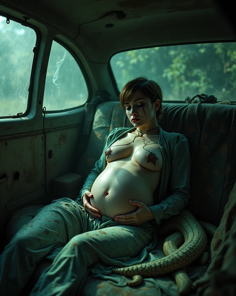 8K, adele, cantor adele, bus background, sitting, sleeping, gaping mouth, neglect, sloppy, hyper breasts, breasts showing, pink breast nipples, long sleeve off shoulder blouse, without bra, sitting na cadeira pernas juntas, Linda, fluffly, adele sitting de penas cruzadas bus background, head resting on the arm, sweat, body soaking wet, eyes locked, sweaty body, dormiu de gaping mouth, perfect shaped breasts, ready to burst, 6 months pregnant, foto crua de adele, alto detalhamento no mistakes, barriga perfeita no mistakes, no mistakes, don't make mistakes, picture-perfect, adele dormiu e deixou seios amostra, your belly is perfect and huge it has veins
