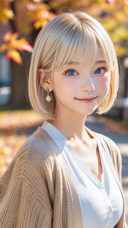 (highest quality,masterpiece:1.2,super detailed), cute, 1 girl, detailed and beautiful eyes, (droopy eyes), dense and beautiful lips, Alternative hair colors, gradient hair, short hair, short skirt, soft lighting, Bright colors, (happy expression), Turning, tilt head, mouth is slightly open, 