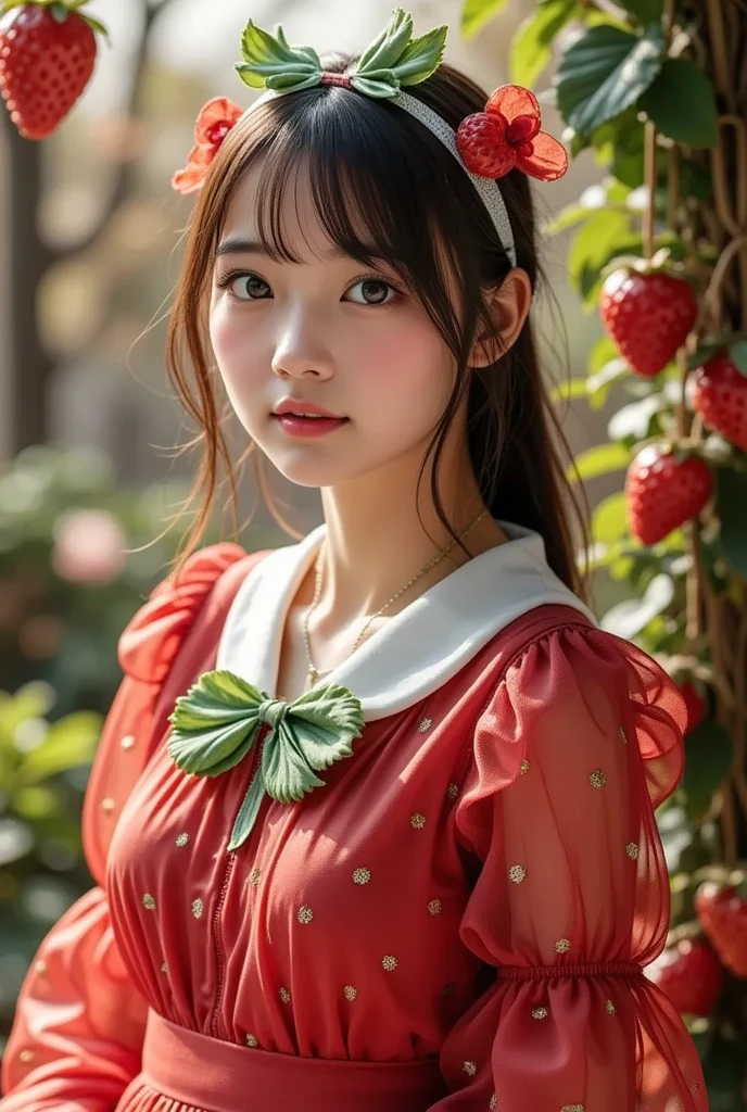 Masterpiece, 16K, bokeh,
(Beautiful girl),  
(cat ears:1.3), (Japanese idle:1.6),

(Beautiful woman holding a basket full of cherries with both hands)

cherry patern dress
(many cherry fruits:1.5)