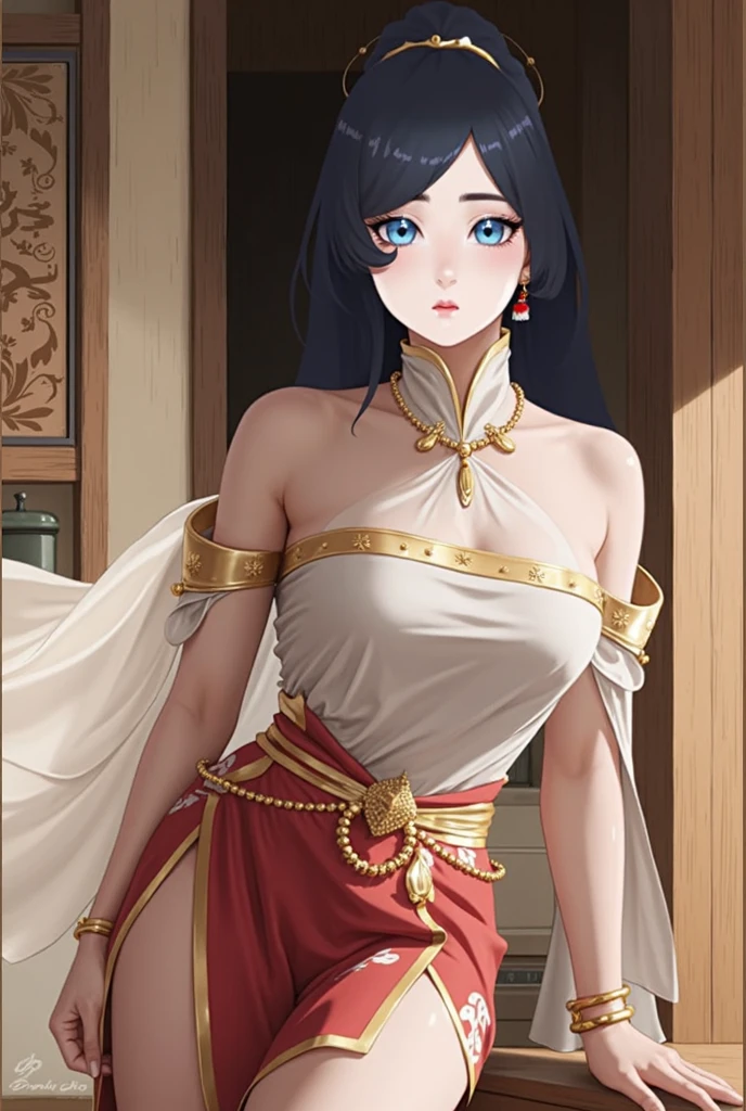photorealistic painting portrait of ((stunningly attractive)) bride ((at alter)) outside, ((perfect feminine face)), ((beautiful breasts)), (+long wavy hair), intricate, 8k, highly detailed, volumetric lighting, digital painting, intense, sharp focus, art by artgerm and rutkowski and alphonse mucha, cgsociety