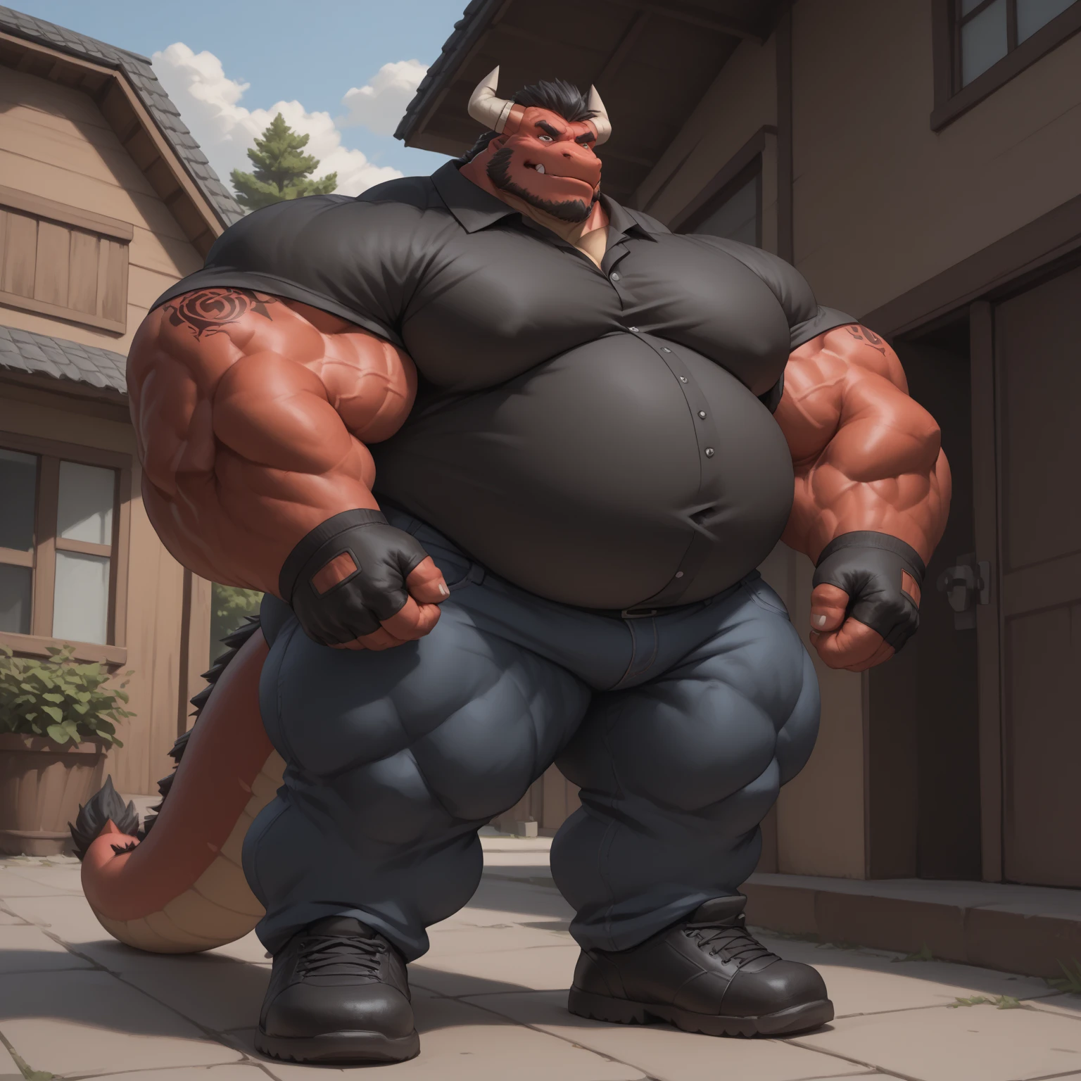 ,,solo,unreal engine,perfect light,detailed, photorealistic, 4k, hd, good anatomy, high quality, best quality, concept art, photorealistic, standing,(very hyper muscles:1.1)(hyper pecs:1.3)(Huge bulge:1.4)(long thick thighs:1.3)subway,dragon,shorts,8 Pack Abs,Hair