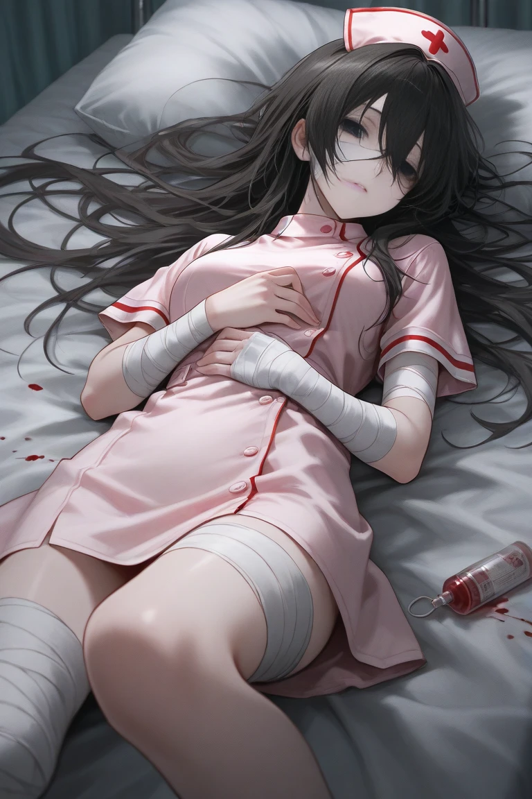 (((blood blending with the floor)))