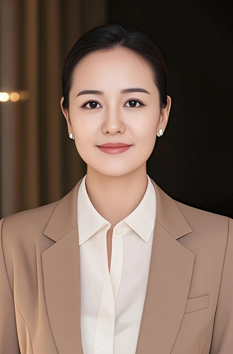 rosita lasari, there is a woman in a gray suit and black shirt, professional profile photo, professional profile picture, corporate photo, professional picture, professional portrait, professional closeup photo, woman in business suit, portrait image, corporate portait, detailed professional photo, corporate portrait, smooth skin, necklace, black_hair, realistic_detailed_skin_texture, good hands, good feet, (8k, RAW photo, best quality, masterpiece:1.2), (realistic, photo-realistic:1.37), ultra high res, photon mapping, radiosity, ((Hasselblad photography)),physically-based rendering, professional soft lighting, light on face, realistic image, realistic picture, detail expression,