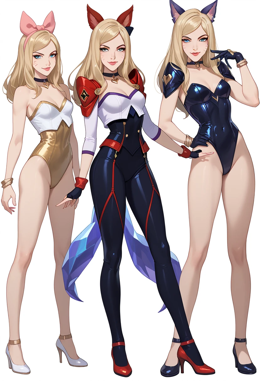 Sailor Moon anime character, adult woman, blond hair, blue eyes, long hair with two buns, heart shaped face with a red corset, red thong and high heels on a catwalk with an audience in the background 