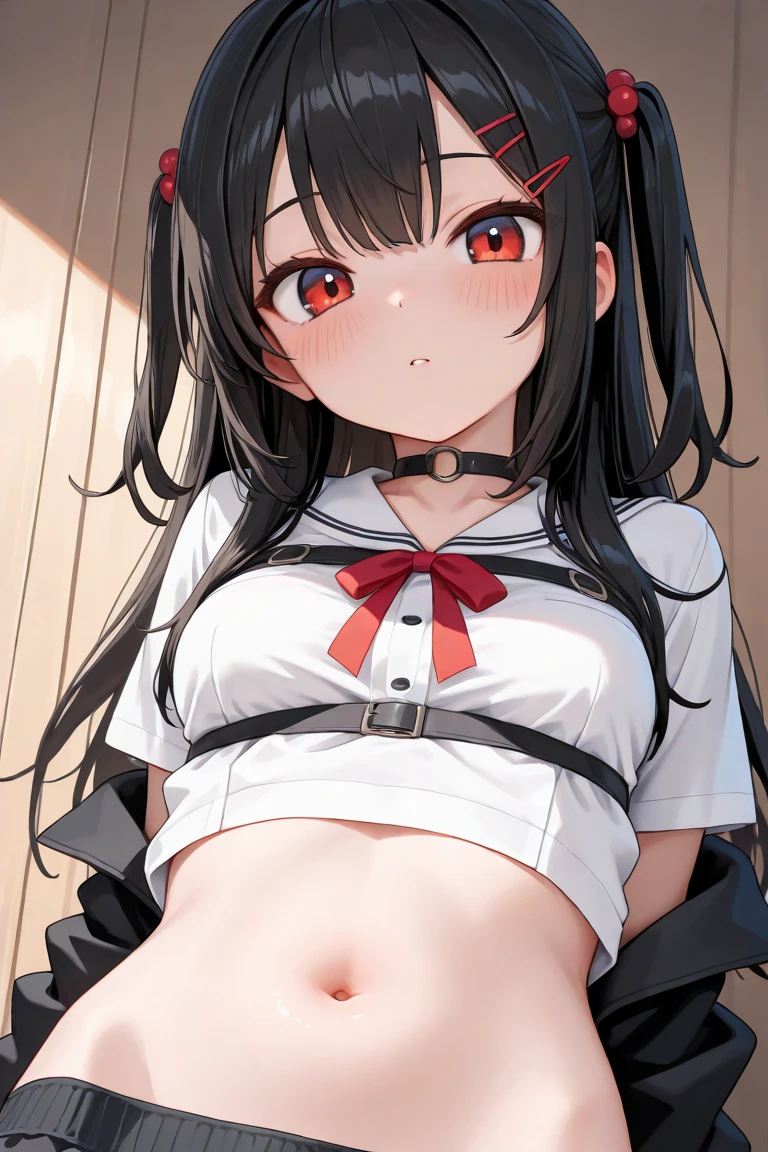 NSFW,masterpiece,Highest quality,High resolution,Super detailed,Ogami Mio\(Hololive\),my_buzzer、Very long hair、hair ornaments、bikini、Front tie top、White shorts、Black jacket、Open jacket、Tuck your tail、脚にTuck your tail,(Ahegao),Embarrassed,blush,excited,Estrus,orgasm,(I feel pleasure),(Climax),(Squirting),(Middle-aged men),(Having intense sex),Insert,,Creampie,heart,Spread your legs,School,locker room