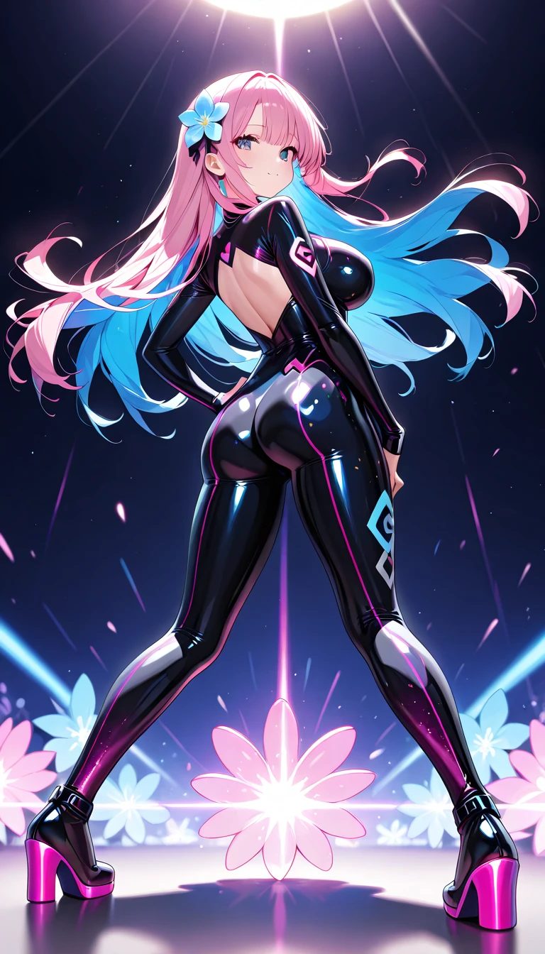 (masterpiece, best quality), best resolution, (2heads:1.5), 1girl, Woman with long light hair and bright makeup, perfect clear face, perfect anatomy, painting of a, Vivid neon ink painting, Vibrant digital painting, mecha suit, katana, Vibrant digital art, colorful art, art of alessandro pautasso, vibrant cartoon art, jen bartel, colorful digital art, Colorful paintings, Colorful Digital Painting, Hypercolor Digital Art, Vivid paintings, Full-color digital art, colourful drawing, vibrant fan art