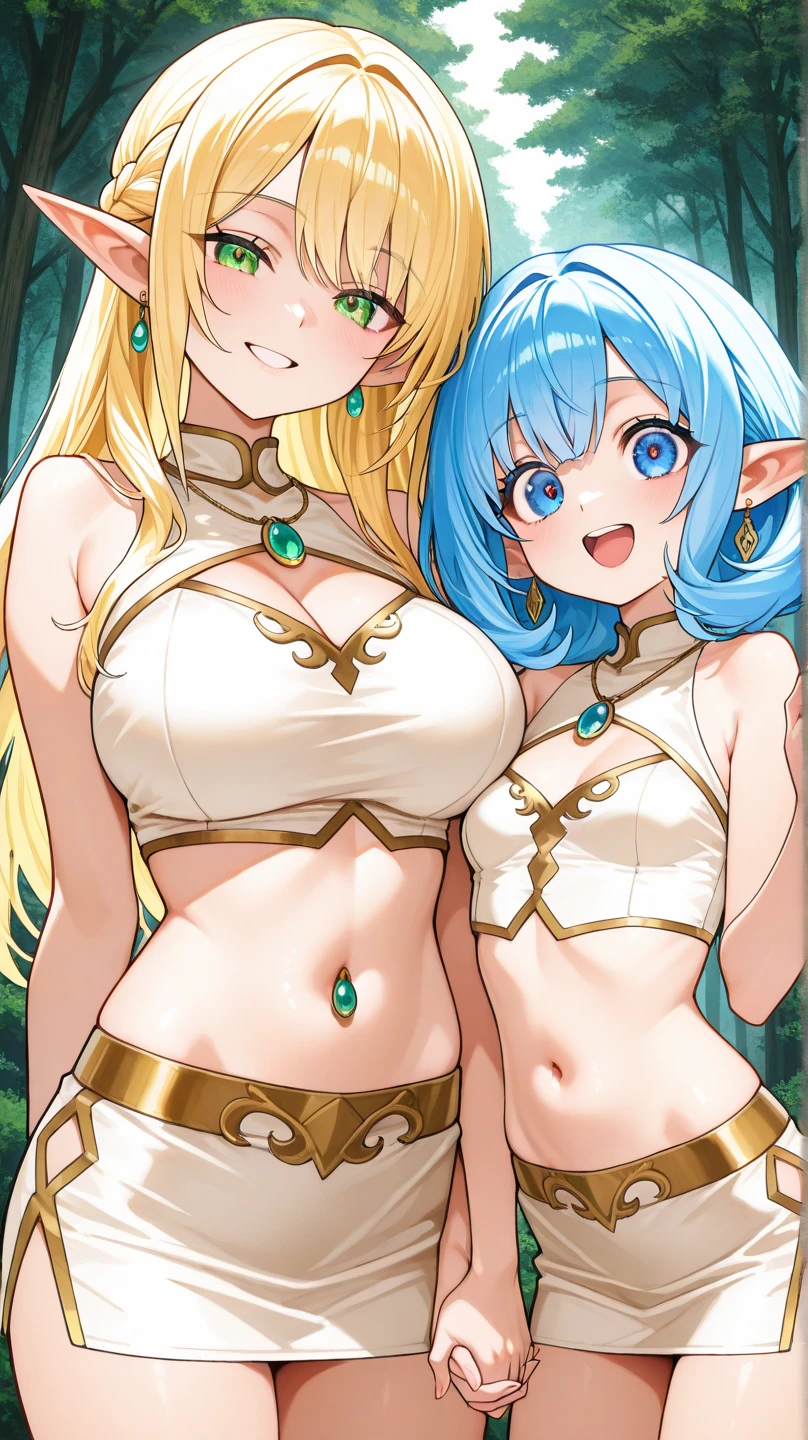 Blue skinned female elf with big ass in a sexy pose.