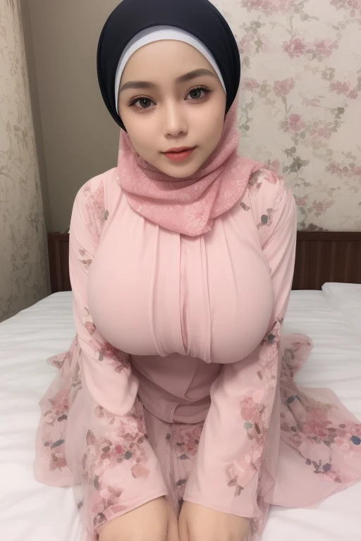 50 years Old, Hijab Indonesian mature woman, Big : 66.9, Gamis, Breast out from her clothes : 1.9, at doctor office, Dark light, at Nighttime
