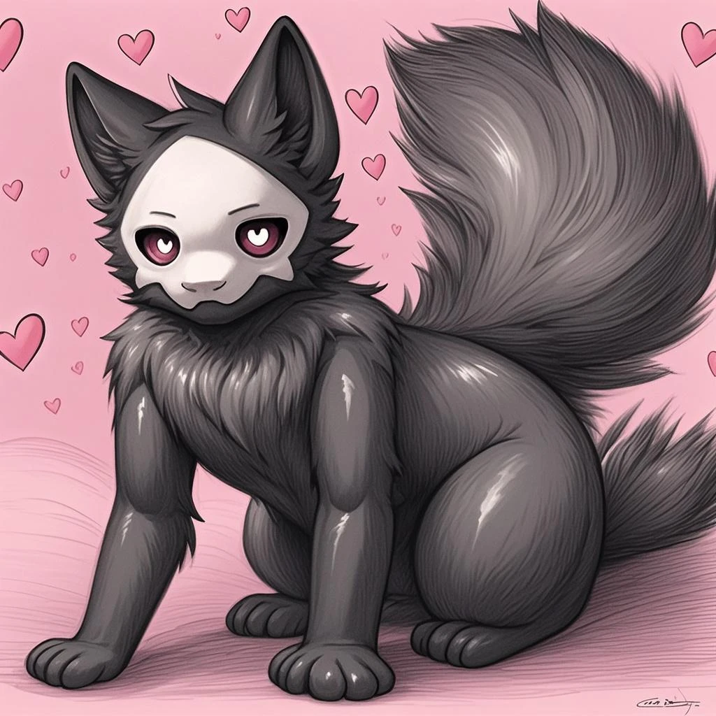 Chibi, furry, erection, cum on tail, Animal genitalia, knot, anus, cute, excessive cum, fluffy tail, doggy style sex