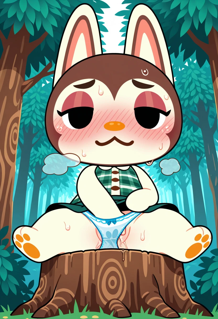 ((masterpiece, best quality)),high resolution,ultra detailed,8k,16k,detailed background, perfect lighting,detailed beautiful eyes,1girl,solo,nsfw,perfect beautiful pussy,show off pussy,clitoris,vagina,embarrassed,blush,look at viewer,sweat,aroused,in heat,(close up pussy:1.2),bottomless,(from front,lying,on back,spread legs,legs up:1.4),pussy juice,from below,happy smile,open mouth,deep blue hair,blue eyes,ro1, hair bun, blue eyes, twintails, visor cap,short stature,pale skin,small breast,house,(flat anime style),long hair,t-shirt,medium breast,skinny,,forest