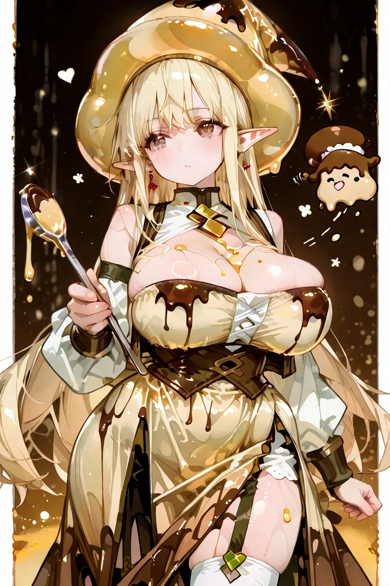 Very detailed、Highest quality、Best image quality、masterpiece、8k、Sparkling blue eyes、Anime Face、A kind smile、(Open your mouth)、(Blonde long hair:1.5)、(SFW Giant:1.5)、(Big Tits:1.7)、ckundies、Cowboy Shot、(White thong:1.5)、(highleg:1.8)、(SlightMuscle、Bulky、Bodybuilder)、(necklace)、(topless:1.8)、 panties