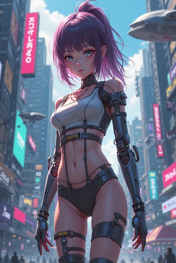 (foto RAW, La mejor caliDaD, Pieza maestra:1.2), (realista, fotorrealista:1.4),(Pieza maestra:1.4),(La mejor caliDaD:1.4), ((Gato ciberpunk sexy)), pechos granDes, :D, (franja), sonrojo, ((coloured body harness)), ((dynamic pose)), Disparo De vaquero, (((Cyberpunk calles De la ciuDaD De fonDo))), Ingesta De cabello, ((Cabello largo y sin forma)), Bright neon details, MiranDo al espectaDor, CerraDuras laterales, sonrisa, (((Brecha entre el muslo))), Muslos, Colas Dobles, Pelo muy largo, cabello multicolor, Alice \(Cabeceo\),(piel brillante),realista.