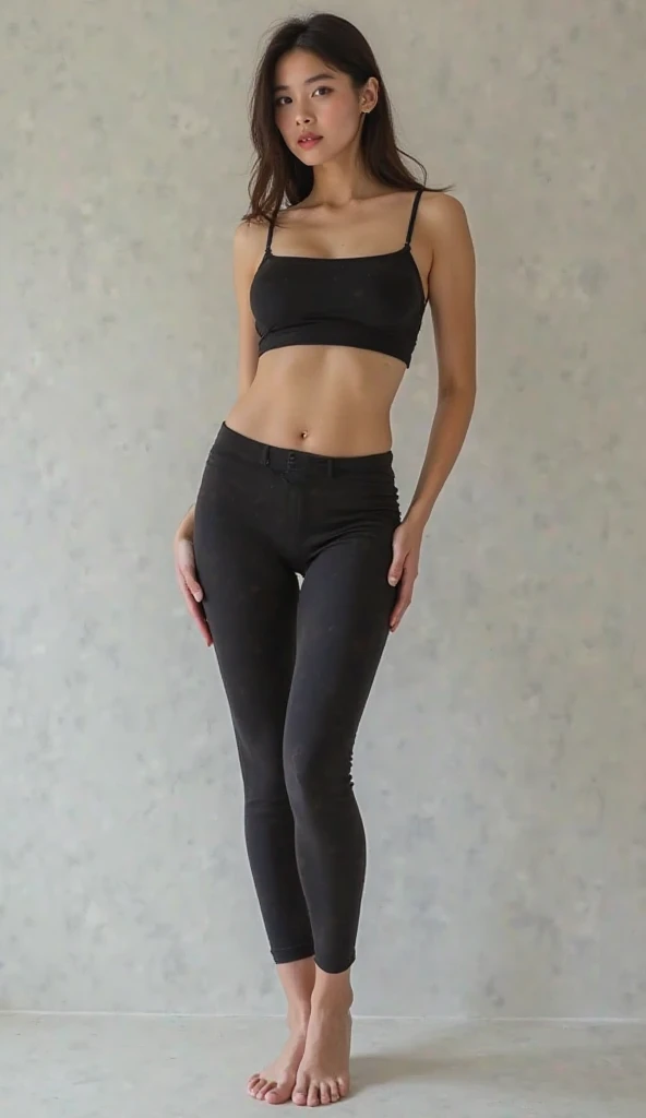 beautiful slim spanish 35 years old woman. Beautiful woman. Full body. thigh gap. tight sport mini shorts, low waist sport shorts, tight lycra shorts, slim woman. flat tummy. hips and groin showing, belly button, short wavy hair, tanned skin. Tight top. skin showing, belly button, hips and groin. skin showing, belly button showing, hips and groin showing