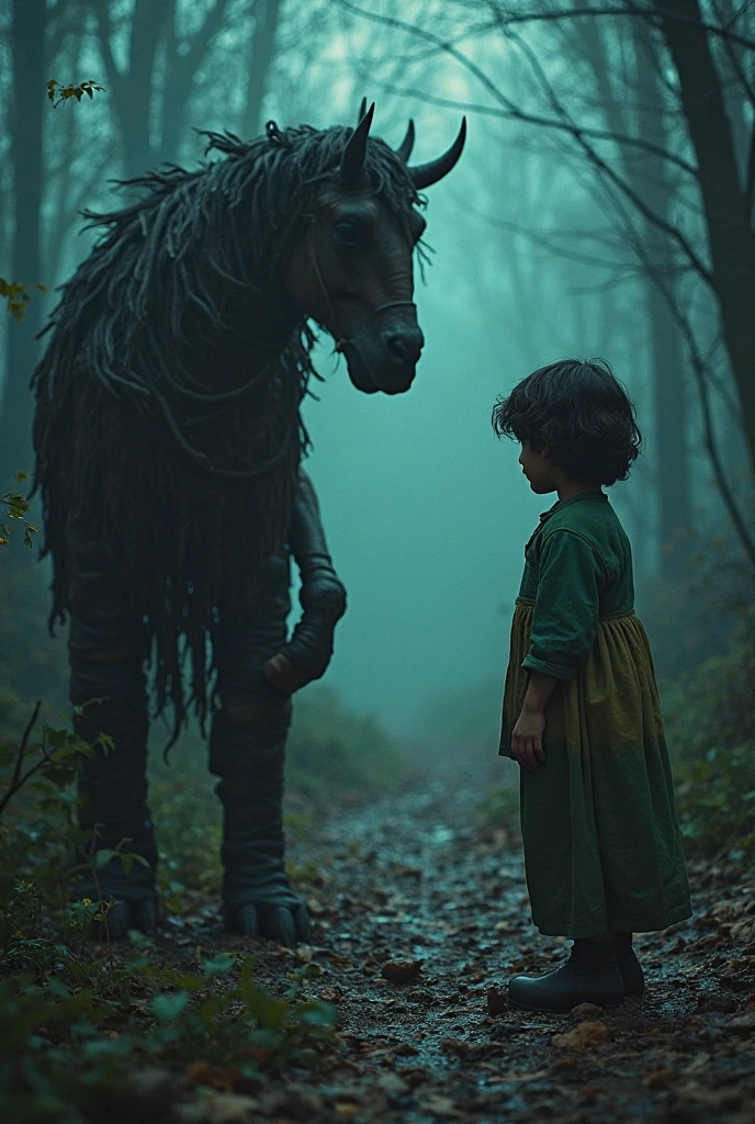 death walking in the dense forest,