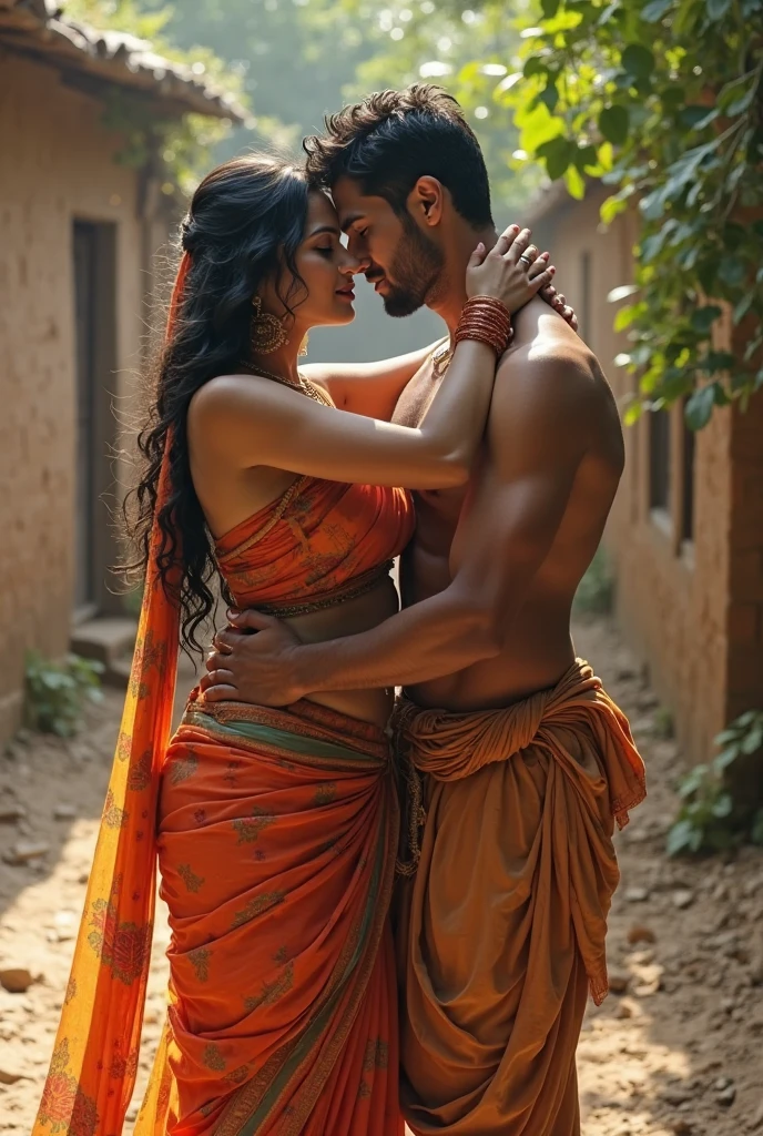 Indian village aunty boobs sucking by boyfriend