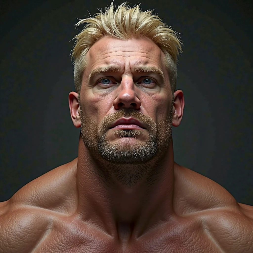 (masterpiece, intricately detailed, highest resolution, best quality:1.2),a cocky Anderson Cooper, a 30 y.o muscle stud with a muscular physique sitting on a chair with black eyes,fair-skinned male, completely wearing a mecha armor, flaccid penis, intimidating, little smirking, saggy balls,hairy chest,vascular,muscle striations,soft light,fantastic realism,