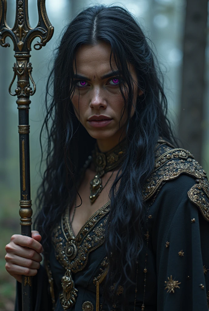 detailed fantasy dark sorceress, black magic, dark powers, mystical glowing energy, dramatic lighting, moody atmosphere, muted color palette, deep shadows, cinematic composition, intricate costume design, detailed facial features, piercing eyes, long black hair, powerful magical gestures, otherworldly landscape, floating rocks, ominous clouds, epic scale, best quality, 8k, high resolution, photorealistic, cinematic lighting, moody color grading, dramatic shadows
