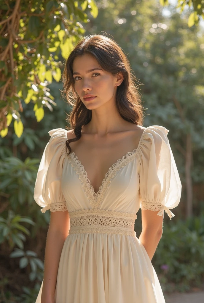 cuerpo completo, Belleza de pie sobre una superficie de hierba, suelo, buen ambiente, luz de sol, cold mist, rayos de Dios, posando para una foto, 1 chica, a 23 year old Turkish woman, belleza absoluta, pelo largo y moreno, wearing a colores florales moda dress, vestido transparente, vestido floral transparente, colores florales, diferentes estilos de pose, mirando al espectador, Ultrarrealista, Hyper realistic, ultra-detallado, hyper-detallado, 35mm f/28, hyper-detallado full body shot of a woman, bonita cara, sonrisa, cuerpo sexy, cuerpo estetico, colores ricos, cara enfocada, 8k, Sharp and exclusive HD, mentira realista, raw photography, mejor calidad: 1.4, No dark backsuelo , Hermosos detalles ojo, escote , muslos gruesos, buenas caderas, pelo largo, High-detallado, ojos perfectamente ubicados, ojos perfectos, fotografiado con una Canon EOS R5, lente de 50 mm, F/2.8, HDR, (cinematic lighting), (dramatic lighting), (Sharp focus), (Intrincado), moda, Textura de piel realista, (( perfect anatomy)), ((detallado face:1.2)), ((detallado facial features)), (finely detallado skin), obra maestra), (perfect proportion), (foto realista), (mejor calidad: 1.6), (detallado),