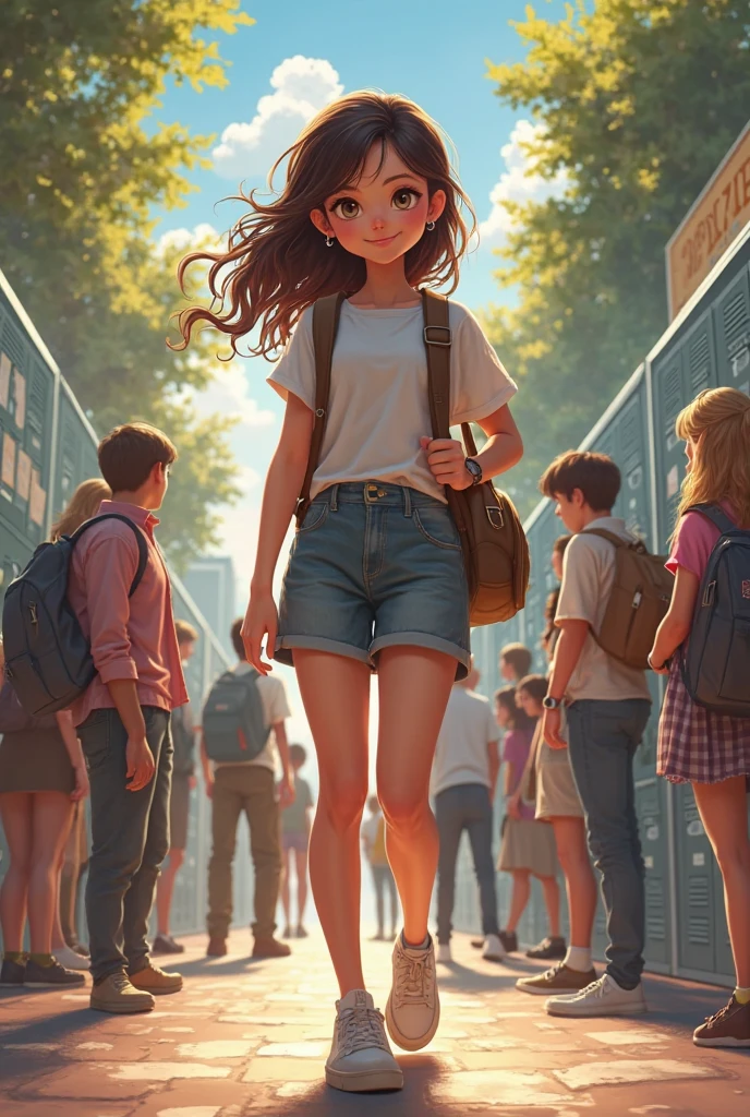 Girl intermediate with boys
