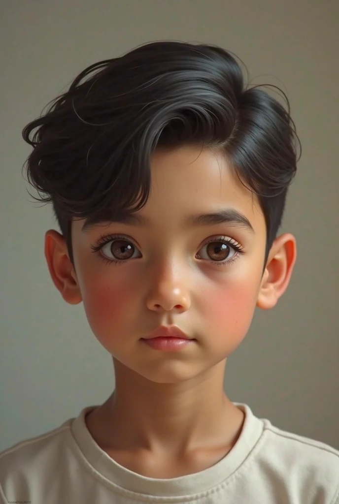 Nepali boy having light black hair The side-parted comb-over and eyes and light skin who looks realistic as possible and human