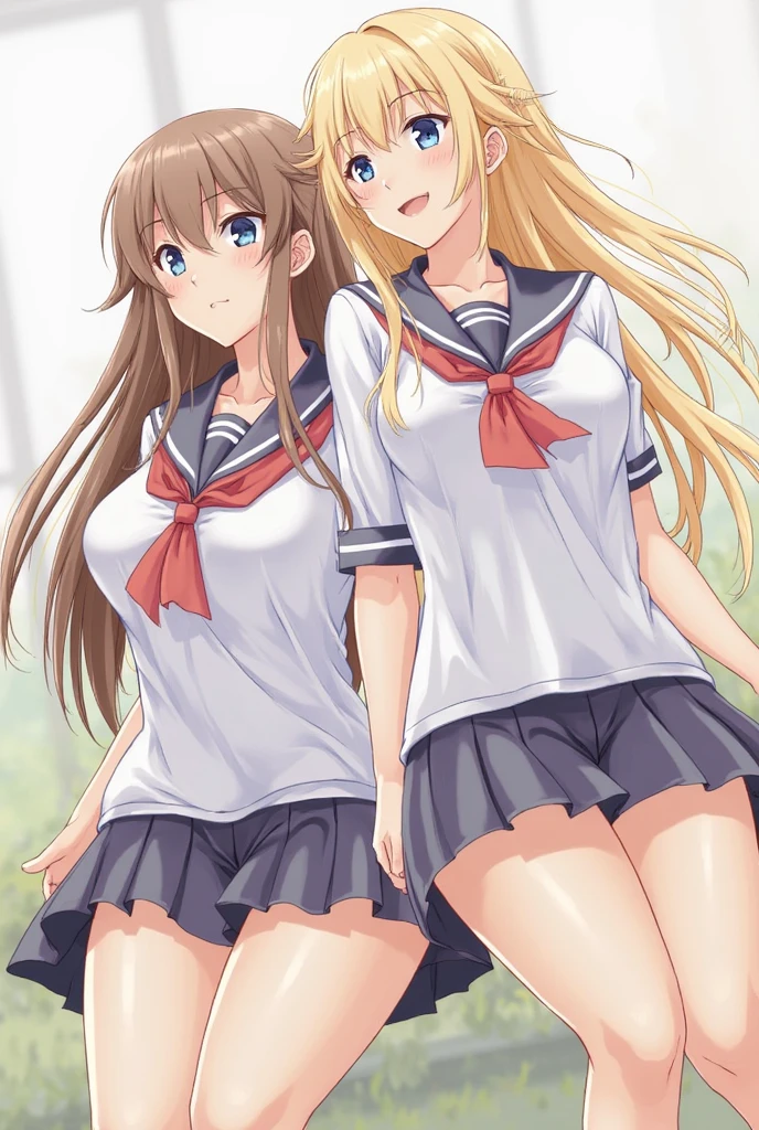Blonde twintails、elementary student、Lori、mesugaki、Lorivich、School swim wear、nsfw