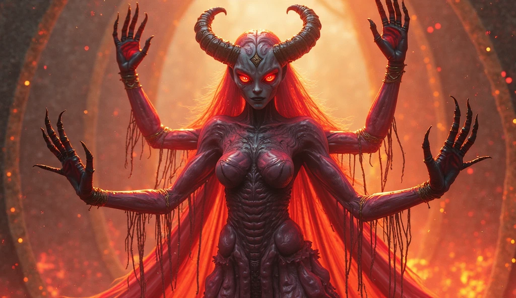 <lora:by_wayne_barlowe_finetuned:0.7> <lora:hipoly_3dcg_v7-epoch-000012:0.4>
hell, fire, snakes
a beautiful succubus woman, baphomet, goat head, demonic horns, snake eyes, naked body, hooves on legs, blood, by wayne barlowe
3d, realism, 4k, hdr, best quality, masterpiece, photo-realistic, perfect detail, cinematic lighting, black metal style, horror art, occult art