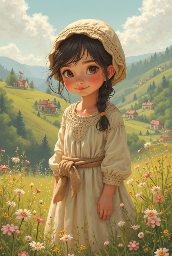 masterpiece、top-quality、ultra-detailliert、(Chibi Chara's Daughter:1.2)Portrait of poor 14 year old peasant girl、Old second-hand 1800 year peasant clothes、Crazy crazy aggressive face and eyes、Fantasia、concept-art、Oil pastel painting、Moody gray color、Mallika Fabre、Ilyakukvshinov、Franzk Saverwinterhalter、Alice Pasquin(Cell shade:1.2)、2d、(an oil painting:1.2)ighly detailed、Jeremy Mann