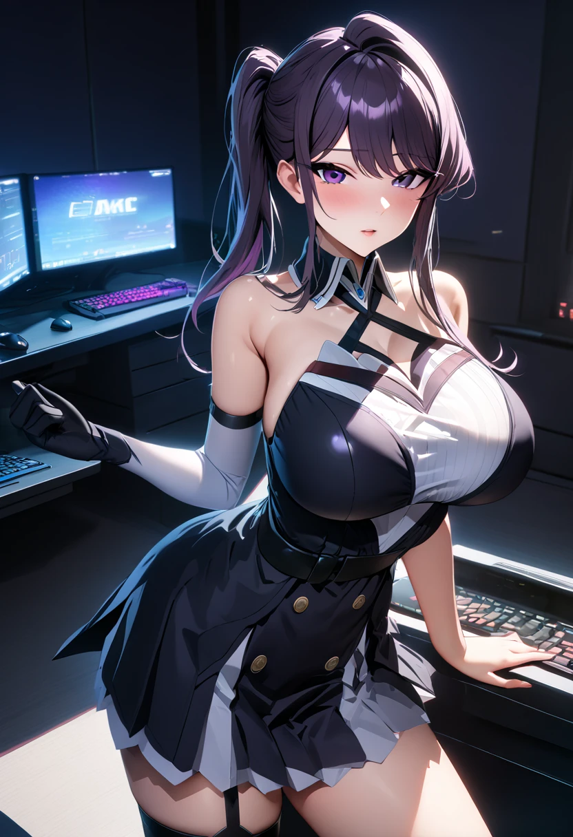 wide shot, 4K, A high resolution, Best quality at best, tmasterpiece, perfect colors, perfect shadow, perfect litthing, ((sportrait)), fit-muscled body, bright green eyes,With round lenses, The audience watched carefully, (s face: 1.2), Perfect female figure,), ((synthwave suit)), ((looking at viewert)), (Perfect thick white eyebrows) Delicate fur, 详细s face, s the perfect face, At a in an underground dance club , (Drink a glass of wine while standing), Comfortable background, perfect decoration, lighting atmosphere, ((Bonifasko lighting)), (The round lenses on his eyes)(詳細な目), Perfect student