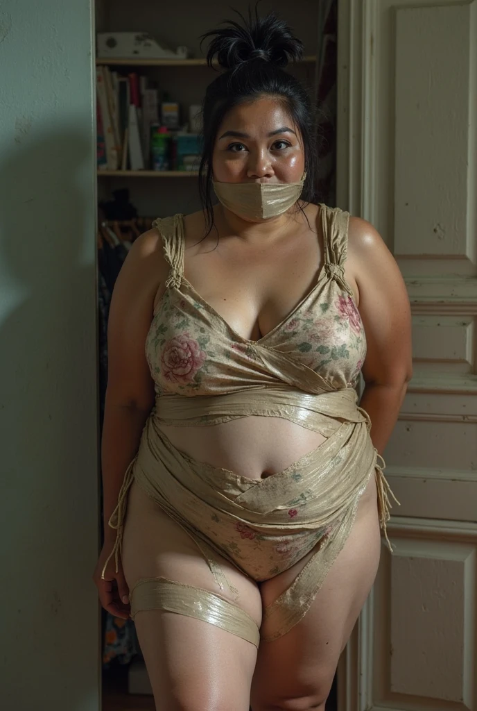nude naked, (((nude))), (((naked))), Bondage, (sitting in posh bedroom), tight choker, Tied Woman sitting in a posh bedroom, looking down in dejection,, Full Body, ((arms behind back ankles tied together)), ((legs and ankles tied together)),((legs bondage)), ((ankle bondage)) , ((ankles tied together)), ((unable to walk)),gorgeous sexy Woman very very very obese fat chubby ,(((skin bulging legs))), (((really obese chubby fat legs))), (((skin bulging out of bonds))), (((fat arms))), (((fat legs))), (((huge obese fat))), (((20 yrs old girl))), very large swollen exposed breasts, face scared, pain, horror, terrified, crying tears, very long curly brown hair with bangs top high ponytail huge hairbow, hair ribbons, BDSM, slave