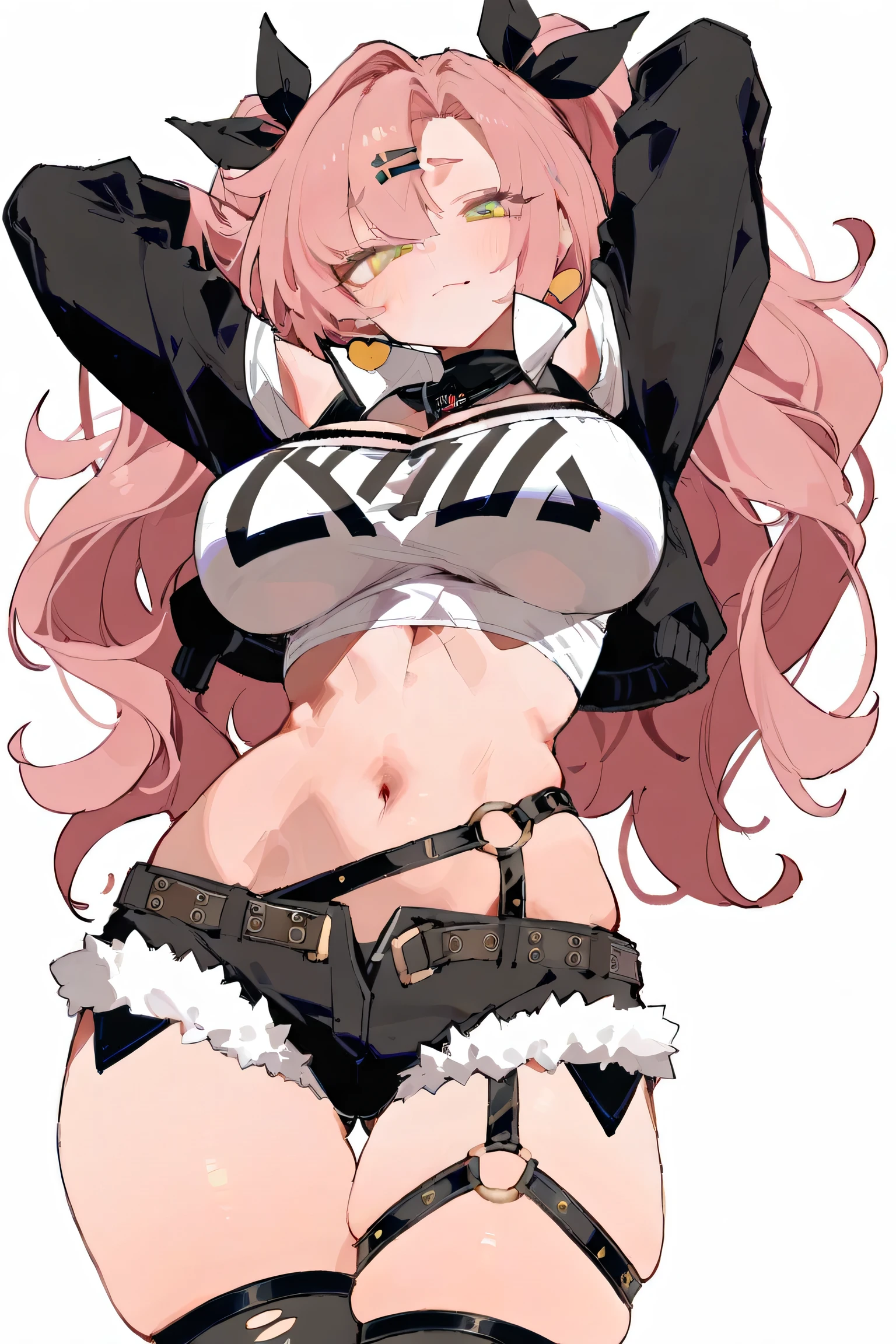 detailxl, otintin, masterpiece, best quality, stylized anime character, 8k, 4k, UHD, nicole demara, curvy hourglass figure with wide , slender waist:1.4, warped waist:1.4,green eyes,