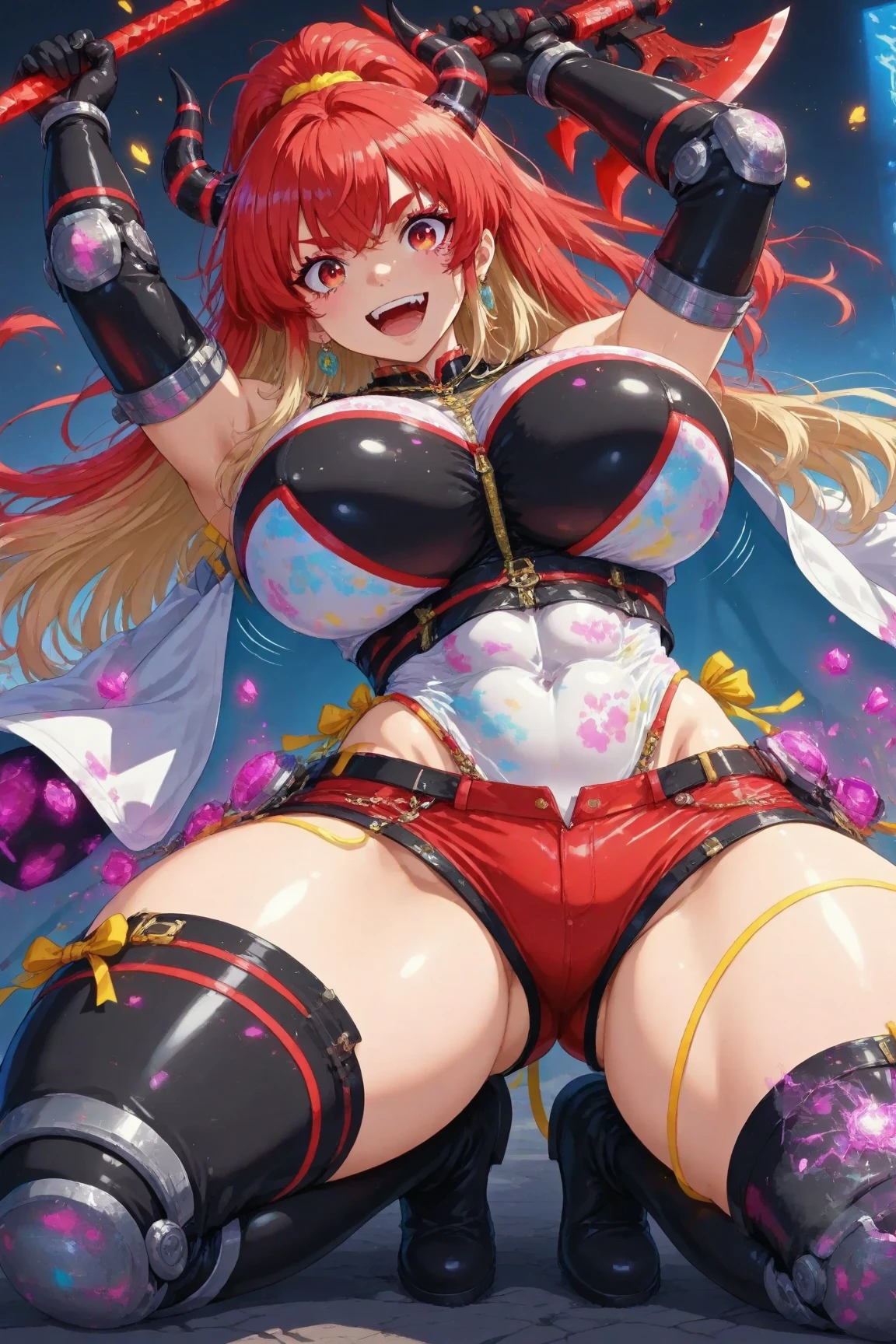 blush, smile,glowing aura, natural light, masterpiece, glossy skin, juicy lips , ,sexy, hot,juicy lips,hour glass,wide eyes, blue eyes, massive boobs, dark lighting, long hair, platform shoes, bow in hair, burgundy hair, ! 29k
? 1girl 5.0M
? animal ears 905k
? blush 2.4M
? carrot 11k
? detached sleeves 346k
? floral background 17k
? flower 494k
? hair between eyes 881k
? hair flower 221k
? hair ornament 1.1M
? headpat 14k
? horse ears 76k
? horse girl 65k
? horse tail 44k
? looking at viewer 2.6M
? medium hair 255k
? notebook 5.7k
? open mouth 1.9M
? pen 15k
? ribbon 910k
? solo 4.1M
? tail 604k
? thighhighs 1.0M
? thighs 446k