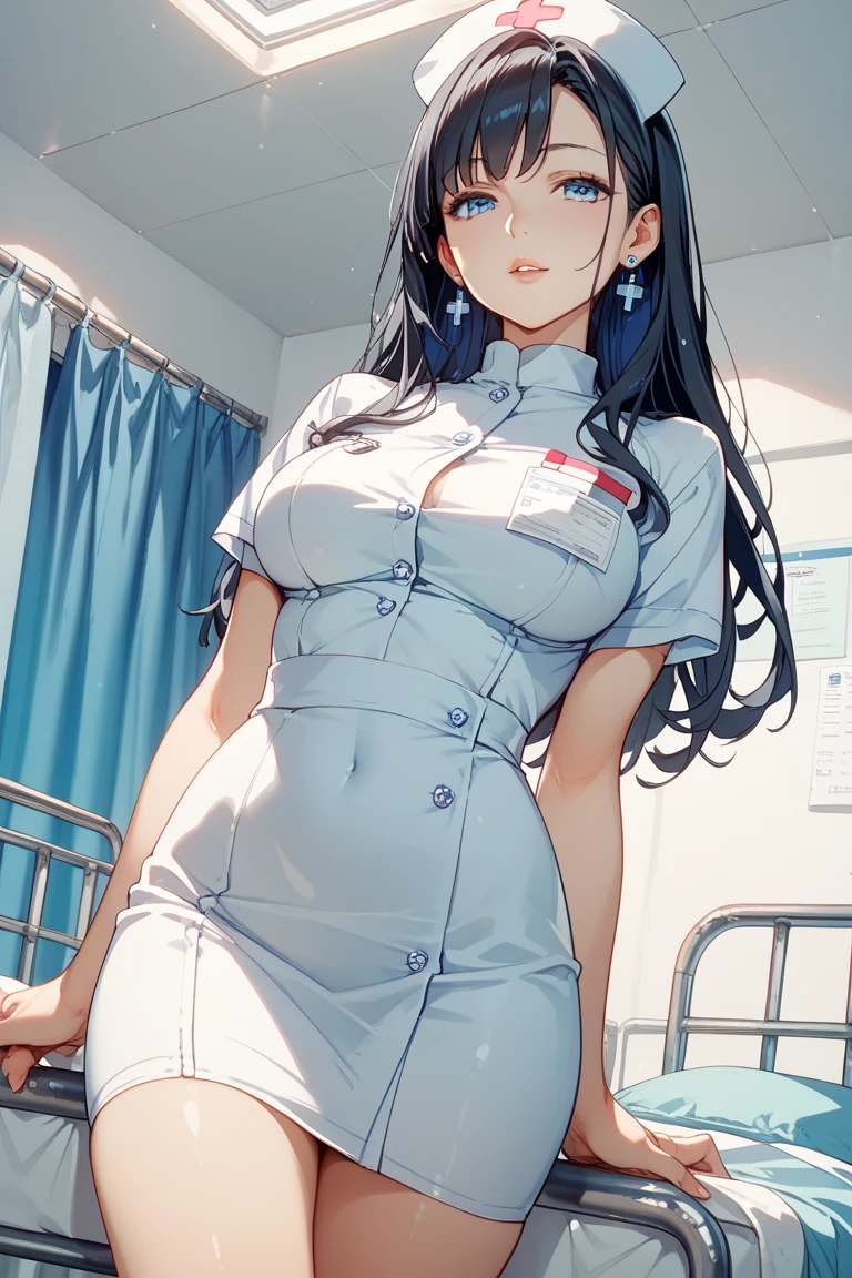 fat woman, olhos azuis detalhados sozinhos, roupa de hospital ((garota musculosa)) corpo tonificado seios enormes olhos azuis cabelo roxo longo raspado pele clara, roupa de paciente hospitalar, corpo inteiro, detalhado 4k, huge tits, olhar sedutor, roupa de mergulho, sem fundo, gorda, hospital