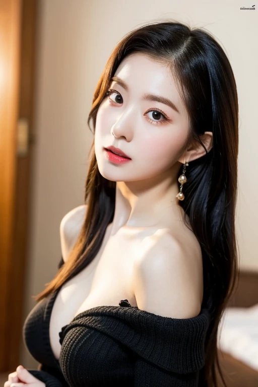 (extra large breasts: 1.6), (half body), very detailed and beautiful, masterpiece, highest quality, ultra high resolution, 16k, realistic, ultra detailed, 1 girl, forehead, dark hair, solo, ((very voluptuous glamor) ), Squinted eyes, dark eyes, sparkling eyes, black hair, gloves, dress, luxurious jewelry, earrings, piercing eyes, elbow grooves, hair tied up with hands up, random colored silk off-shoulder bra that clings tightly to the body, Silk short dresses in random colors, various and bold postures, long eye makeup, narrow eyes, smiles, lipstick, complex petal patterns, rim lights, backlights, pastel colors, studio lighting.