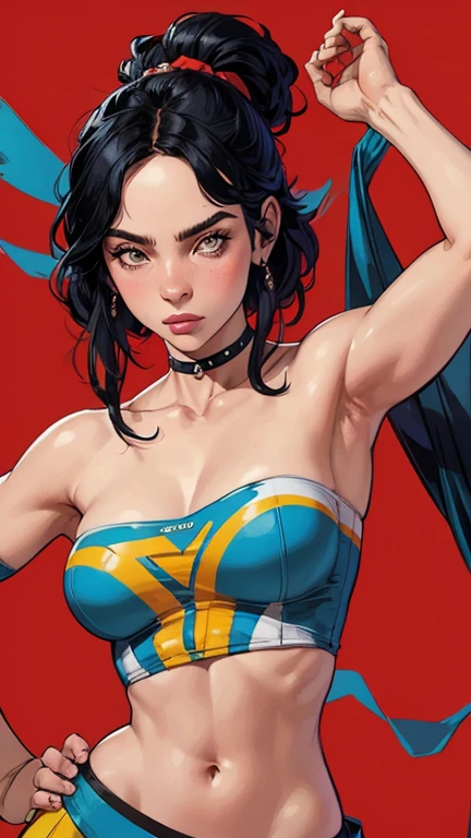 (8k), (Best Quality), (Masterpiece: 1.2), (realist), (superheroine powergirl flying over the planet on a battlefield,)), (black hair), Green eyes, Best Quality) 1.5, 1girl, Alone, (sexy, Beautiful woman, Perfect face, Perfect eyes), whole body.