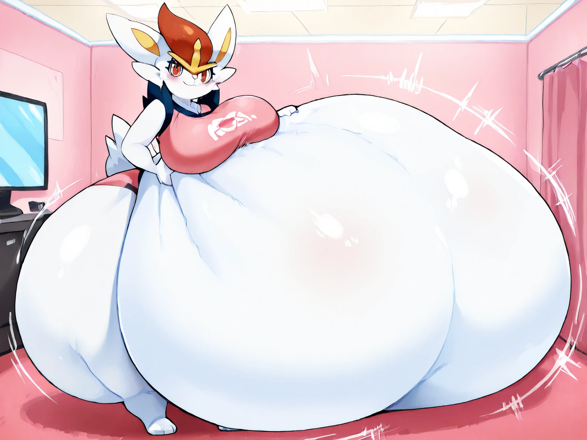 (((SD Gundam,Gundam Face,Gundam Mask,Dual Eye,Twin Eye,Square white eyes,Beautiful eyes,Humanity,Uneven jaw,Human hand,human shoulder,Barefoot feet,Naked Women,Big Breasts,Connected Eyes,Square white eyes,Sweaty body,A body that is wet with sweat,Breast milk production,short body shape,No hair,Square face,tears,short stature,Slim figure,Womb,Pregnant women,Uterus,Fertilization,Cum in pussy,xenosexual rape,Love hotel background,bed,Forced sex with a human male))))