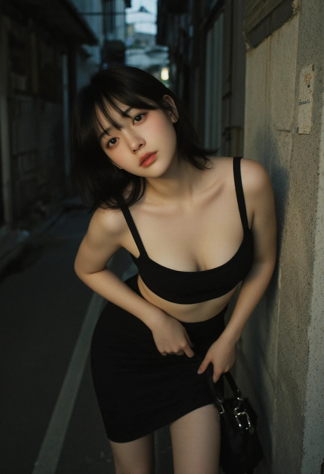 (Cinematic Aesthetic:1.4) Photo of a beautiful korean fashion model bokeh city day, (deep v dress:1.3),nsfw ,<lora:deep v dress-000006:0.9>,<lora:InstantPhotoX3:0.3>
