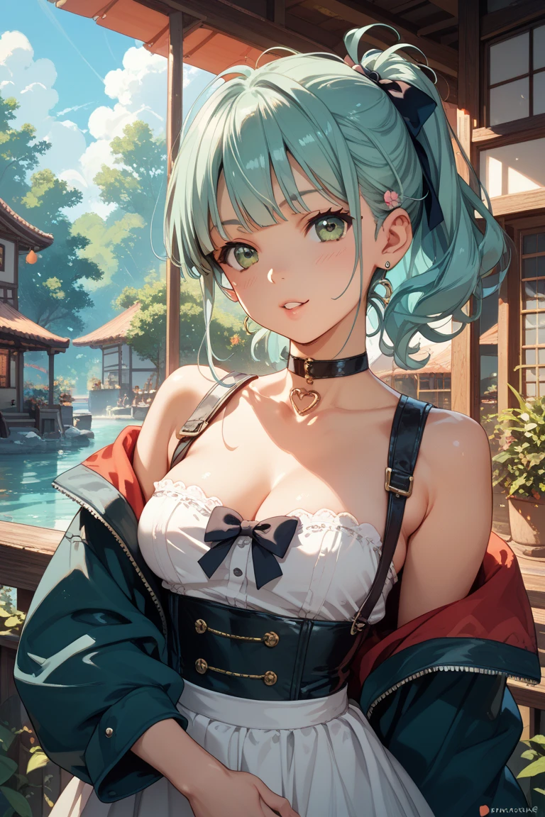 Whole body, (NSTDA.:1.2), (10, beste-Qualit, master-piece: 1.4), ultra-high resolution, (lifelike, photorealistic portrait: 1.48), 20 age, Cute Girl, Beautiful girl striptease, , Famous Japanese actors, Blue Eyes, Head tilt, cowboy shot, from the front, looking at the audience, expressionless, Beautiful lake, Zeiss 150mm F/ 2.8 Hasselblad, In Japanese shrines, Whole body, foot, Ultra-Wide Angle