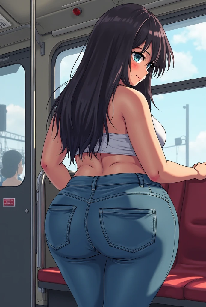 Best quality, close up of woman's giant ass, ass takes up whole frame, thick muscular thighs, wide hips, very curvy, tanned skin, plaid green skirt, thick thighs, walking, hips slanted, guy's hand pinching her ass, guy's hand pinching ass cheek, someone else's hand groping her ass