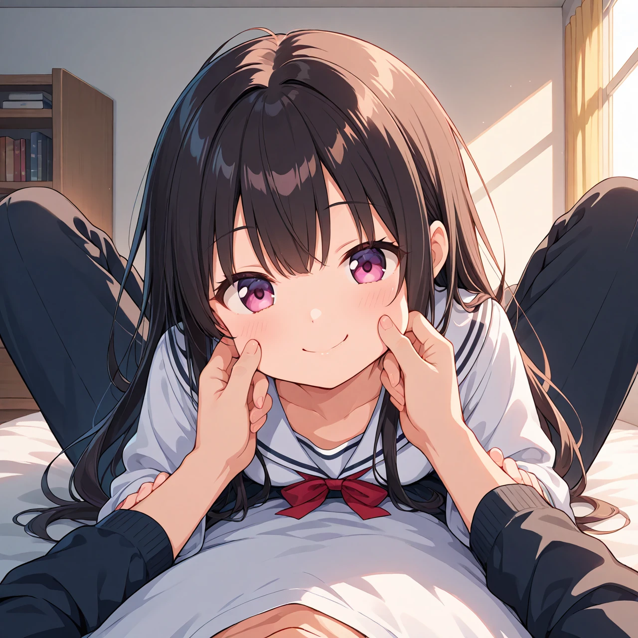 best quality, (on the table:1.2), Very detailed,indoors, Rin Harusaka,1 girl in, alone, looking at the audience, from the front, Keep your mouth shut, long hair, brown hair, blue eyes,Red shirt, mini skirt, black skirt, black company,(skirt lift:1.3), (White:1.3)、(Rolled up skirt:1.3)、(completely exposed:1.5), NSFW, erotic, porn, sex, mouth open, sticking out her tongue, giving a blowjob to a man, giving a blowjob, blowjob, penis inside her mouth, cock on her mouth, man view, pov view, cumming, cum falling of her mouth,