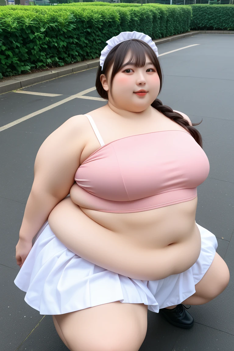 1 Japanese girl,White skin,Sweat,(fat),(very fat face),(Japanese girl,White skin,Sweat,(fat),(Big Beautiful Woman),(over 250kg),(Fat cheeks),(Fat chin),(upturned nose),(blush),(Big tits),(Fat hips),(Fat belly),(Fat legs)Very realistic,Sea side,(Black Micro bikini),(Front view),((Whole bady)),
