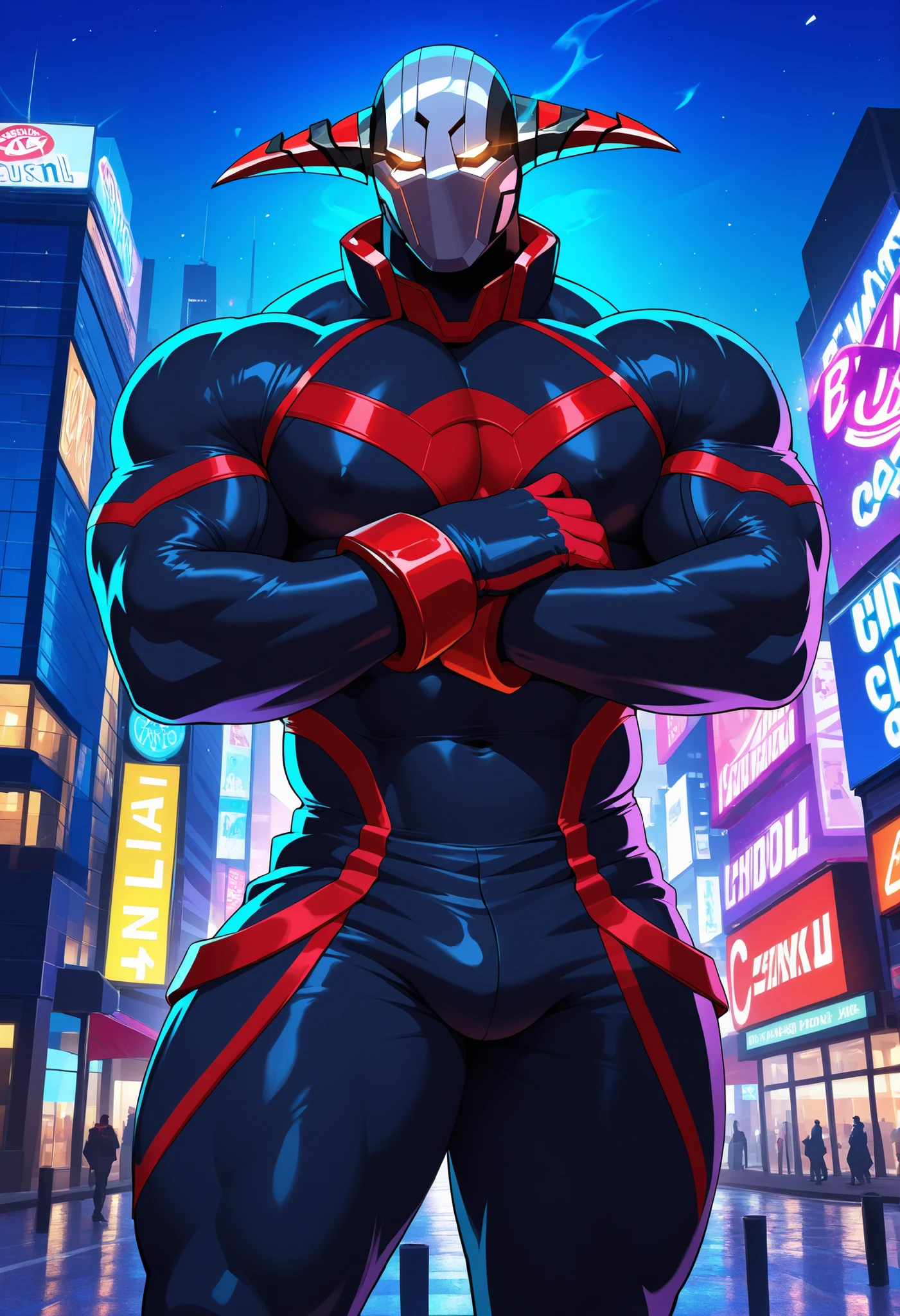 Highest quality, Highest quality, High quality illustrations, masterpiece, Ultra-high resolution, Detailed Background, grassland, Absurd, Perfect Anatomy, performance, Good lighting, Shadows in the movies(kemono, Furry Personifi猫ion), horse, Muscle Body, Rubber Suit, Bodysuits, Red harness, Rubber mask, big null bulge, From the side, running