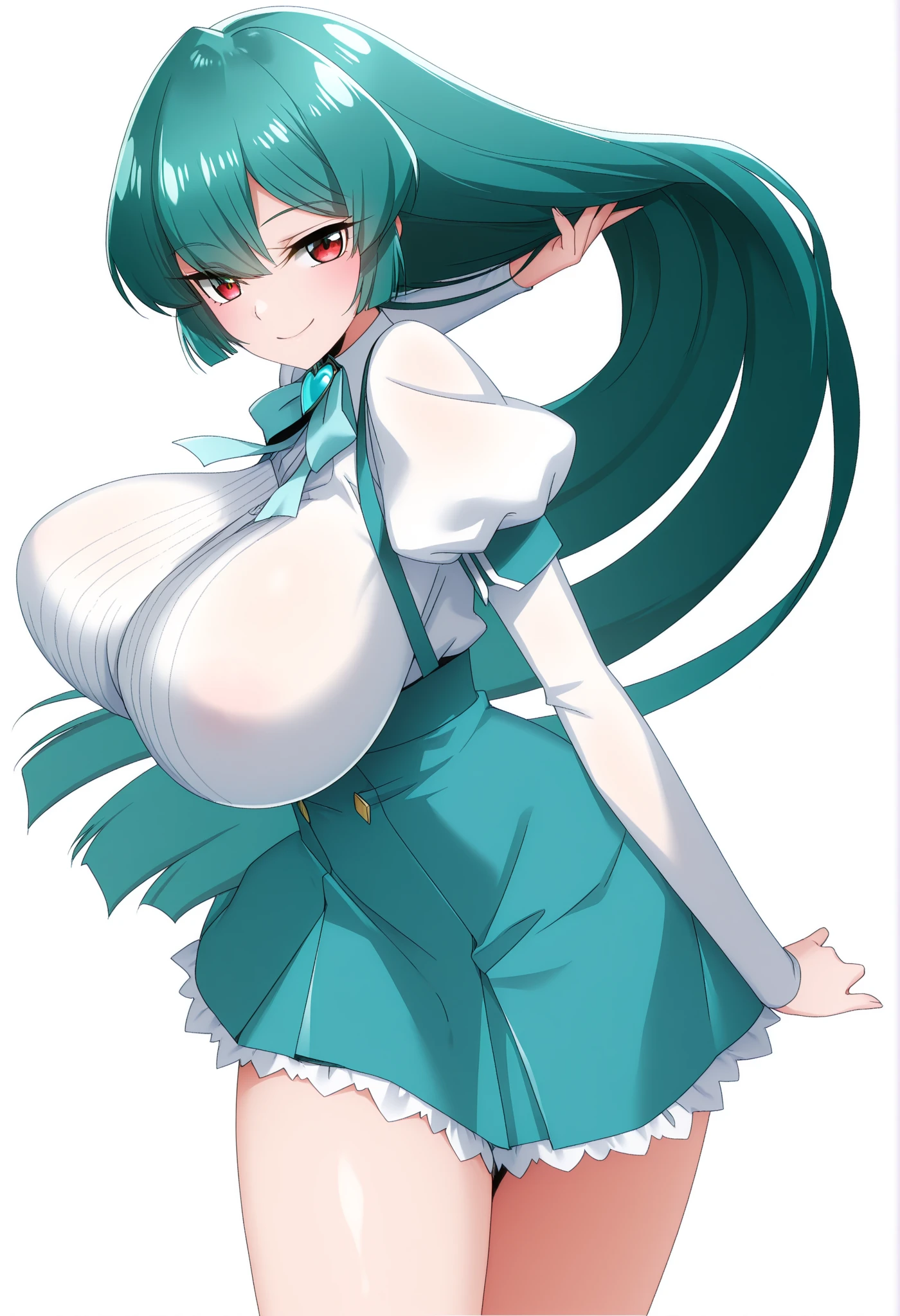 score_9, score_8_up, source_anime,Sayo Minakami,very big breast,shiny skin,slingshot swimsuit,ラテックス,荒い息,コルセット