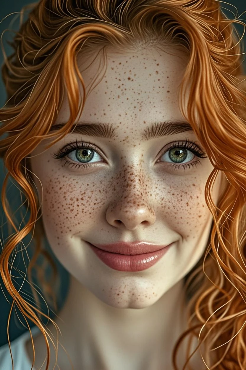 Full-Layout, Complete Composition, strong shape contouring, bold lines, solid color separation, life-like Digital art style mixed with a colorful ink drawing style, beautiful woman in her early thirties, milky skin tone, short wavey ginger hair, covered in freckles, button nose, off the shoulder Boho style sundress, polychromatic pastel palette, vividly detailed face, coquettish, , athletic body, pixie-like features, 16k resolution, ?? megapixel, detailed background, smile, gaze into the camera, Whimsical lighting, Soft textures, Luminescence, vibrant background, full body, (((rule of thirds))), high quality masterpiece, extreme detail, high resolution, (bokeh:2), backlight, clear.