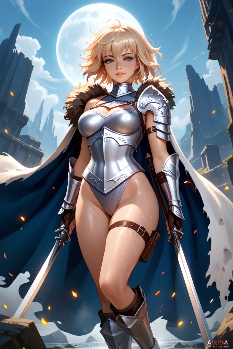 Female Knight Covered in Ice(Cute costumes)、Looks fun、full body Esbian、、Ice Castle