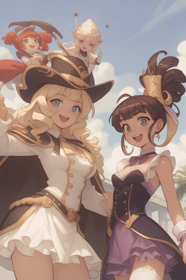(Best quality, masterpiece:1.2), very detailed, HDR, 20 years, One (pirates of the carribean, Pirate Costume, Rich decorations, Jewelry), (gloomy atmosphere, big hat), I look at the viewer, (Beautiful, detailed eyes, Beautiful, detailed mouth, extremely detailed eyes and face, long eyelashes), (slim, rounded, hourglass) body, (Beautiful, detailed chest, slim breasts, firm breasts), (slim, toned) legs, very sexy, (Cheeky smile, insidious), nsfv