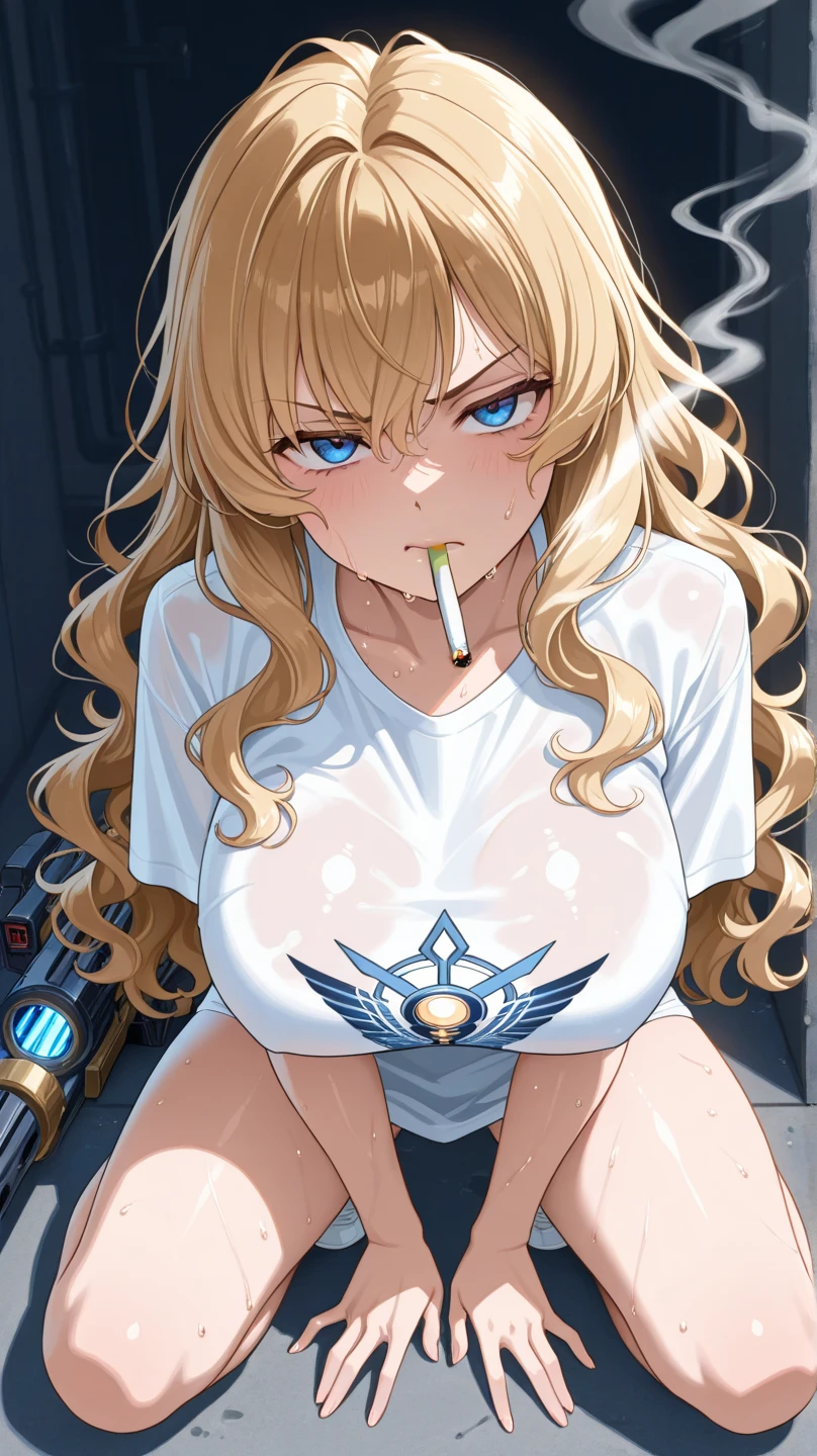 cute school girl,(((1girl))),((beautiful sexy school girl with extremely cute and beautiful blonde colored hair))
(Super huge enormously gigantic breasts, cleavage showing:1.4), huge gigantic saggy breasts,(((blonde colored hair:1.35,colored inner hair,ear breathing,ponytail hair))),((heterochromia:1.5, vibrant blue eyes,perfect eyes,upturned eyes:1.3,beautiful detailed eyes,finely detailed beautiful eyes:1,big highlight on eyes:1.2,slanted eyes)),((fat)),(((real skin texture, lustrous skin:1.5,bright skin: 1.5,skin tanned,shiny skin,very shiny skin,shiny body,plastic glitter skin,exaggerated shiny skin,illuminated skin,wet legs))),(spider lower abdomen,narrow waist,wide hip,curvy body,inflated legs,delicate detailed fingers,detailed body,human hands,(detailed face, long detailed eyelashes, blushing)),muscular,muscular girl,abs,
cute,slutty,horny,seductive,erotic,(((nsfw))),
(((school uniform))),(((huge tits, huge cleavage))),((,detailed outfit,detailed clothes)),
(Sexy dynamic pose:1.0),solo focus,embarrassed,(centered,scale to fit dimensions,Rule of thirds),
Detailed classroom background
High resolution, sharp focus, (ultra detailed, extremely detailed), (photorealistic artwork:1.37), 8k wallpaper,((synthwave background theme)),((vibrant colors)),(intricate),masterpiece,(best quality),