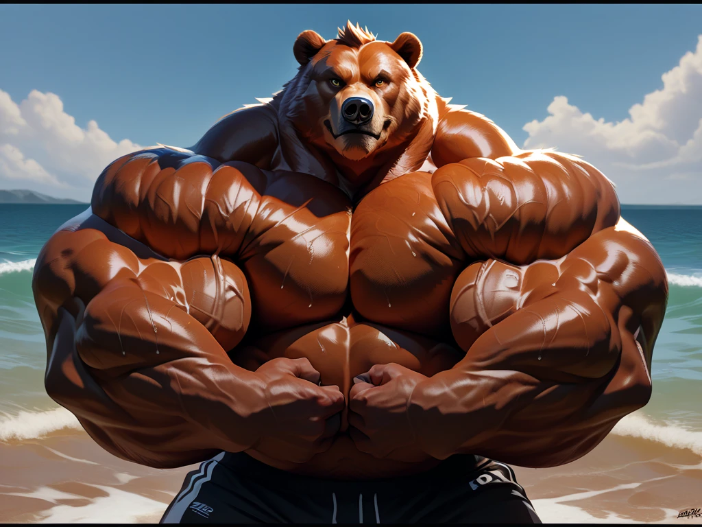 Muscular bear